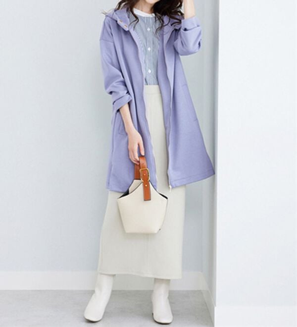 BELLUNA（ベルーナ）の「衿デザインロング丈パーカー（パーカー）」｜詳細画像