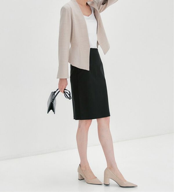 RANAN（ラナン）の「夏に嬉しい機能付！ストレッチタイトスカート（ひざ丈スカート）」｜詳細画像