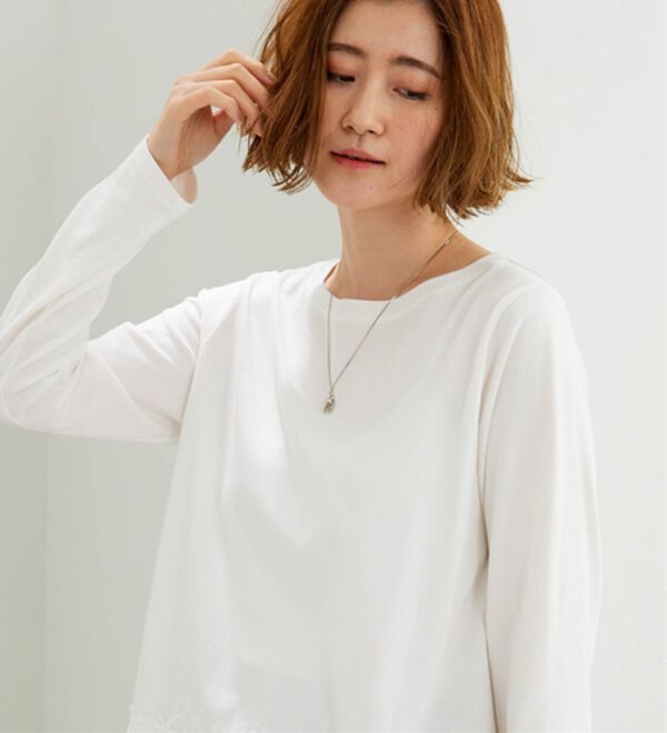 BELLUNA（ベルーナ）の「プラスワンで着映える！裾レースプルオーバー（カットソー）」｜詳細画像