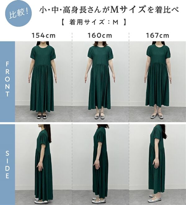 Viola e Viola（ヴィオラ エ ヴィオラ）の「【５つの機能付】楽ちんジャカードワンピース（カットソーワンピース）」｜詳細画像