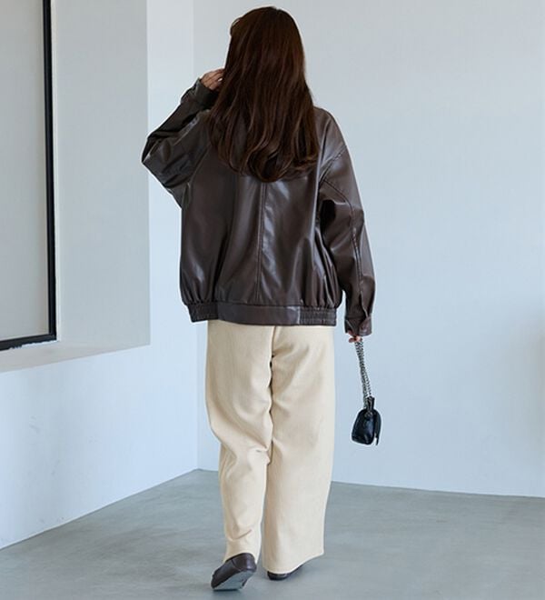 BELLUNA（ベルーナ）の「なめらかコーデュロイワイドパンツ（ワイドパンツ・ガウチョ）」｜詳細画像