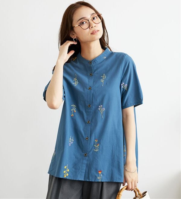 BELLUNA（ベルーナ）の「【Ｌａｇｒｉｌｕａ】花柄刺しゅうデザインチュニック（チュニック）」｜詳細画像