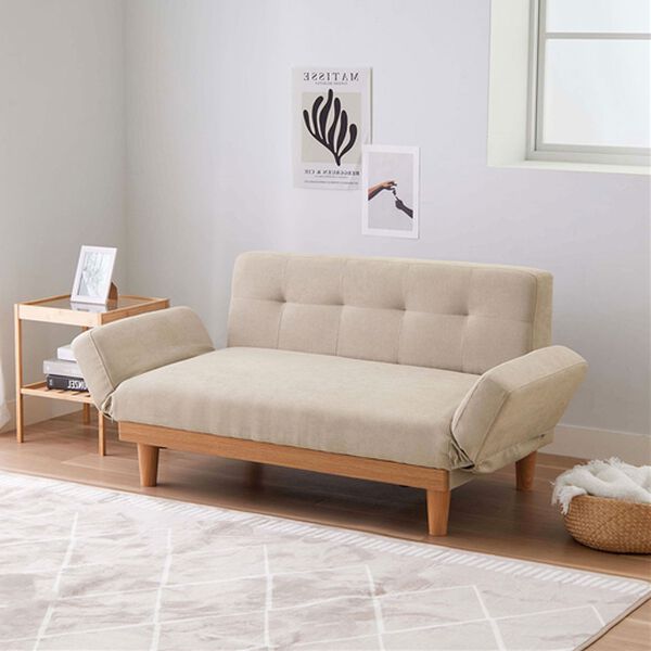 iellio（イエリオ）の「肘リクライニング木飾り付ソファＲｏｓｉｅ＜１．５人掛＞（ソファ）」｜詳細画像