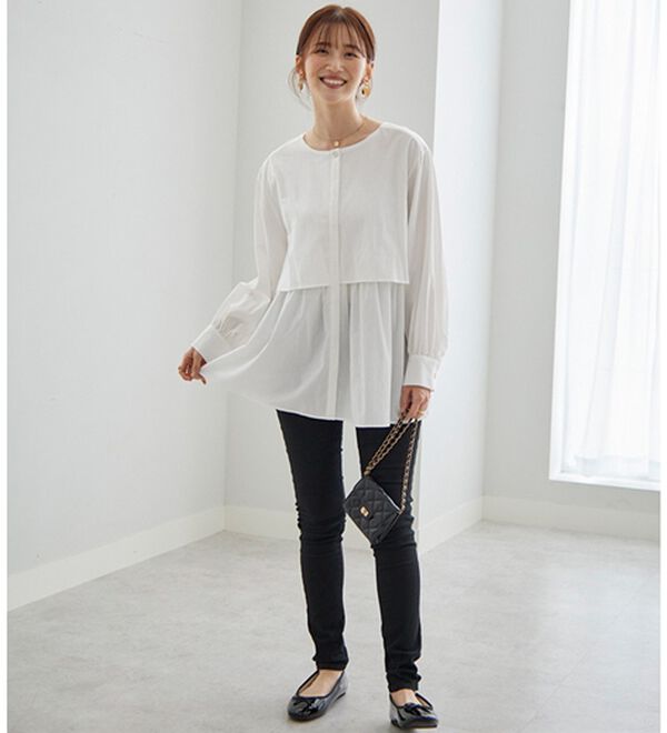 GeeRA（ジーラ）の「羽織にもなる！ペプラムシャツチュニック（チュニック）」｜詳細画像