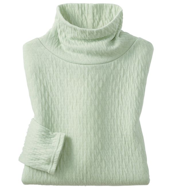 「【３色組】すごくのび～る綿混ふっくら編みタートル（肌着・インナーウェア）」｜詳細画像