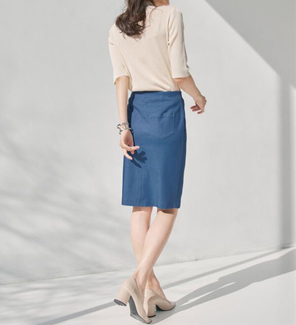 RANAN（ラナン）の「夏に嬉しい機能付！ストレッチタイトスカート（ひざ丈スカート）」｜詳細画像