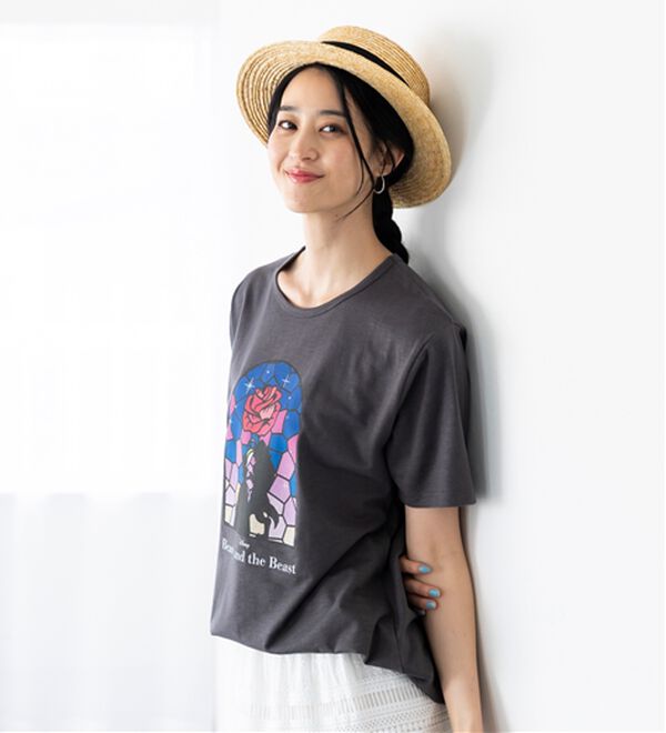「＜Ｄｉｓｎｅｙ＞キャラクタープリントヴィンテージ風Ｔシャツ（チュニック）」｜詳細画像