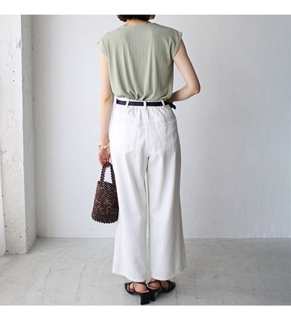 GeeRA（ジーラ）の「ツイストカットワークランダムテレコトップス（カットソー）」｜詳細画像