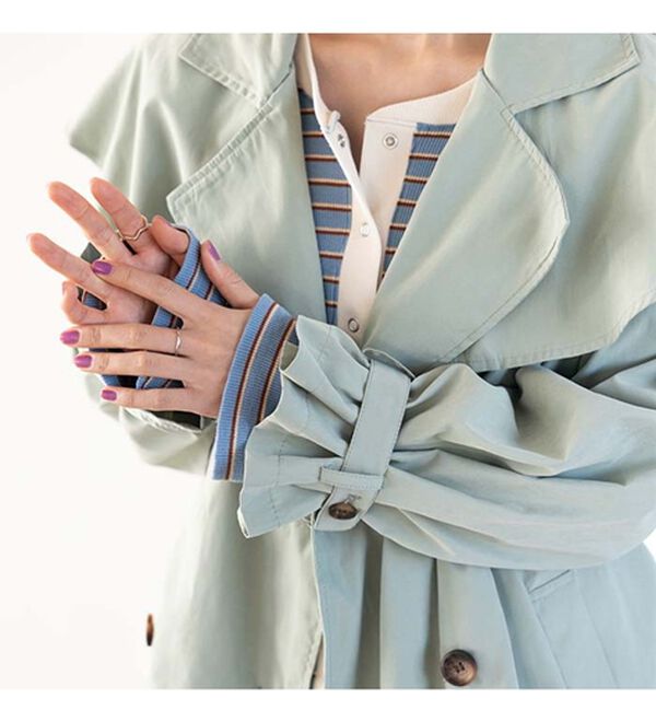 GeeRA（ジーラ）の「ポンチョデザイントレンチ風コート（ハーフコート）」｜詳細画像