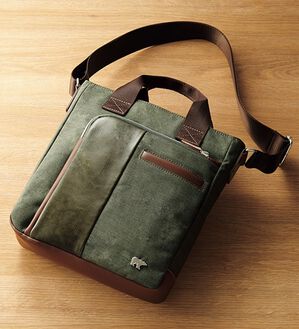 「＜ゴールデンベア＞手持ちが便利なショルダー（メンズショルダーバッグ）」｜グリーン
