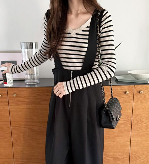 GeeRA（ジーラ）の「フロントジップハイウエストサロペット（オールインワン）」｜詳細画像