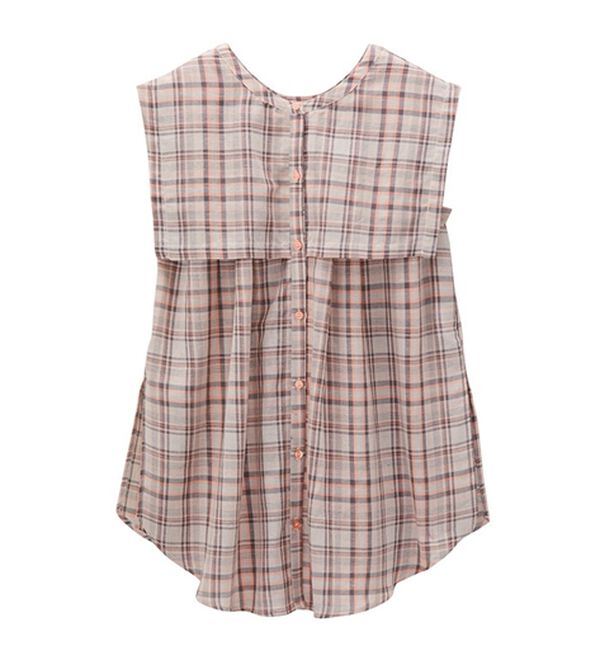 GeeRA（ジーラ）の「シアーチェックセーラーカラーブラウス（ブラウス）」｜詳細画像