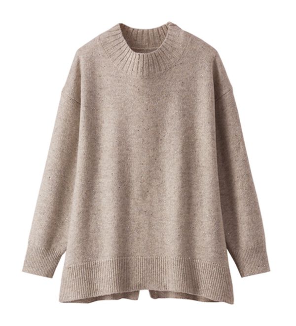 BELLUNA（ベルーナ）の「ラメ調バックスリットニットプルオーバー（ニット・セーター）」｜詳細画像