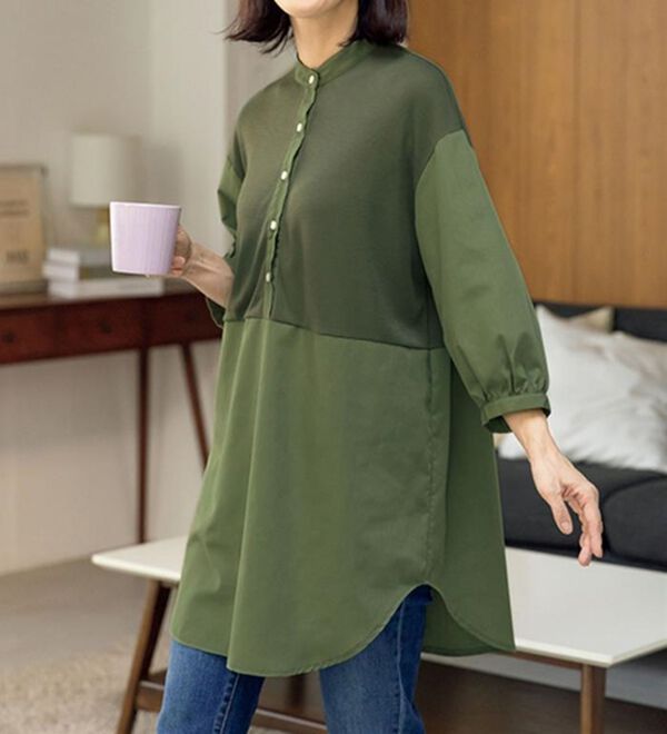 ルフラン（ルフラン）の「【３色組】脱・手抜き感！しゃれ見え切替シャツ（シャツ）」｜詳細画像