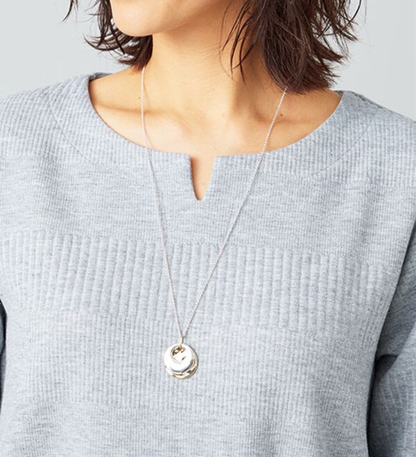 BELLUNA（ベルーナ）の「ボタン使いボーダージャカードワンピース（その他ワンピース）」｜詳細画像