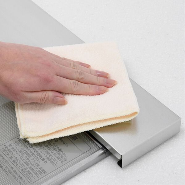 「ステンレス　コンロ奥カバー＆ラック（その他キッチン用品）」｜詳細画像