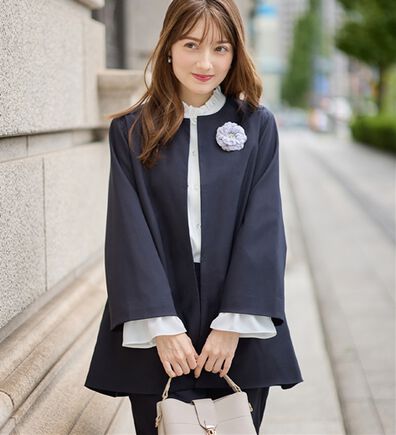 alotta（アロッタ）の「【３点セット】洗える！Ａラインロングジャケットスーツ（パンツスーツ）」