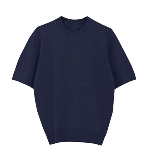 Pierrot（ピエロ）の「【洗濯機で洗える】【ＵＶカット】シルクタッチ半袖ニット（ニット・セーター）」｜詳細画像