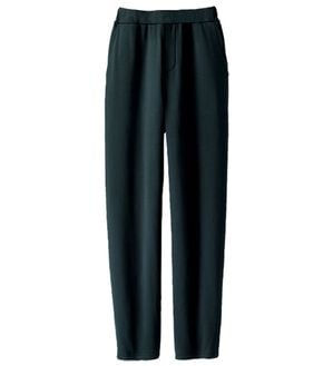 BELLUNA（ベルーナ）の「なめらか裏ベロアほんのりカーブワイドパンツ（ワイドパンツ・ガウチョ）」｜黒