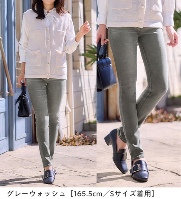 alotta（アロッタ）の「美脚ストレッチスキニーデニムパンツ（フルレングスパンツ）」｜詳細画像