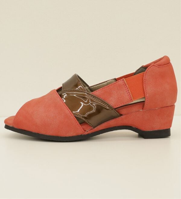 BELLUNA（ベルーナ）の「４Ｅパッチワークオープントゥパンプス（パンプス）」｜詳細画像