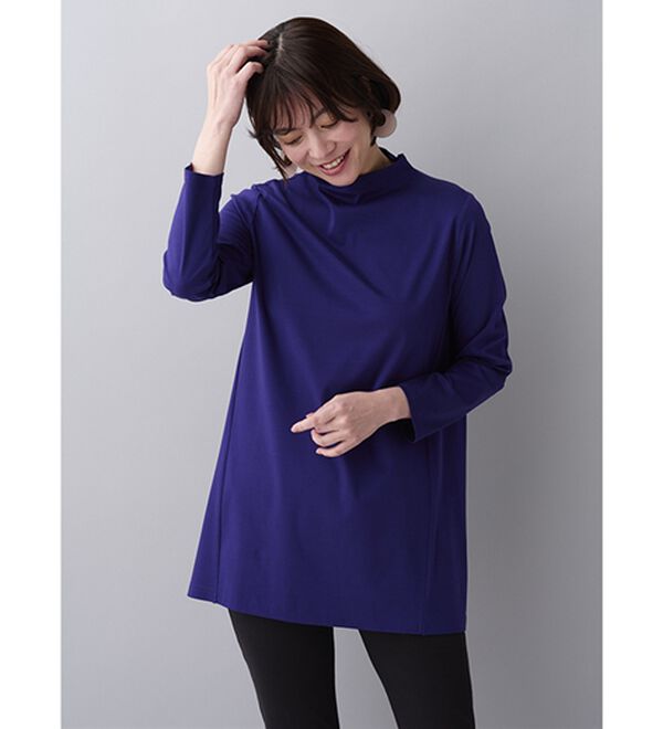 BELLUNA（ベルーナ）の「艶やかコットン１００％チュニック（チュニック）」｜詳細画像