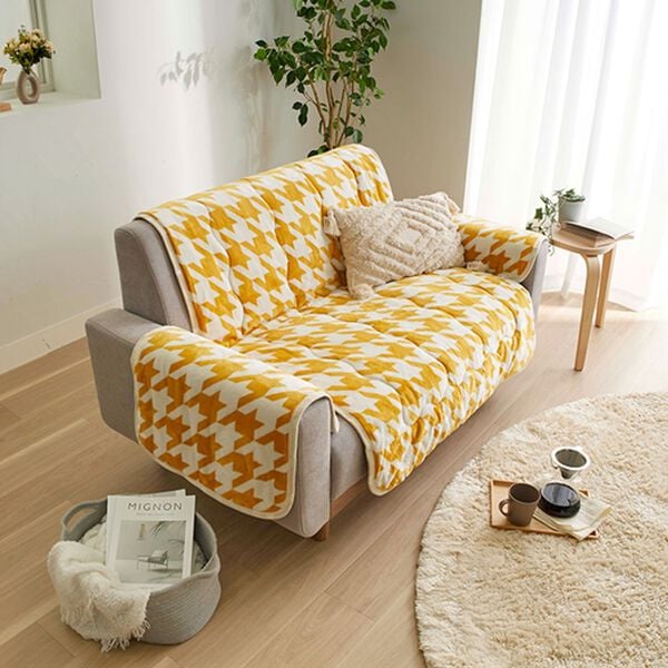 iellio（イエリオ）の「北欧調ボリュームフランネルソファカバー＜抗菌防臭・吸湿発熱・蓄熱・北欧柄・ソファーカバー・センターカバー＞（ソファーカバー）」｜詳細画像