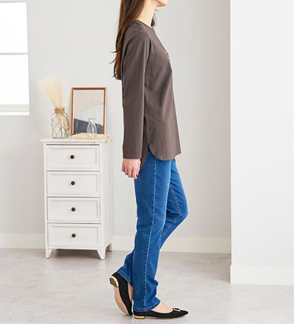 BELLUNA（ベルーナ）の「綿１００％ロゴデザインプルオーバー（カットソー）」｜詳細画像