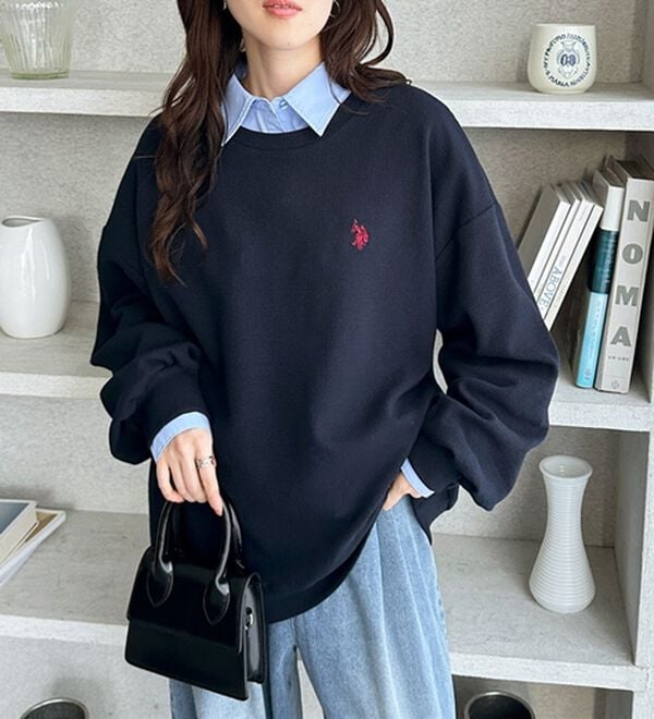 GeeRA（ジーラ）の「【U.S.POLOASSN】オーバーサイズワッフルスウェット（カットソー）」｜詳細画像