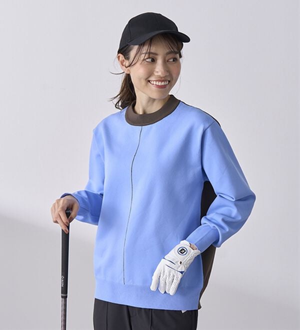 BELLUNA（ベルーナ）の「配色ラインニットプルオーバー（ニット・セーター）」｜詳細画像