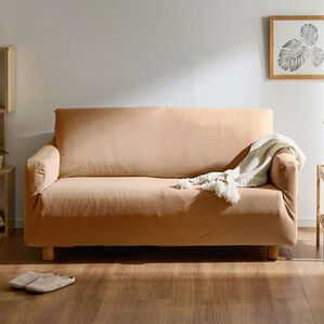 iellio（イエリオ）の「お買得！ワッフルソファカバー＜洗える・伸縮・ソファーカバー・肘あり・肘なし・１人掛・２人掛・３人掛＞（ソファーカバー）」｜モカブラウン