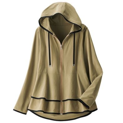 ルフラン（ルフラン）の「体型カバーに重宝！ペプラム切替えパーカー（ブルゾン）」