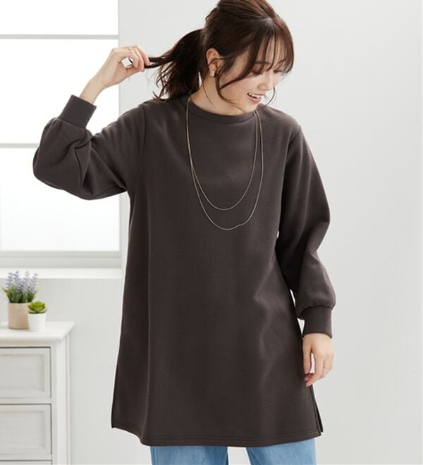 BELLUNA（ベルーナ）の「ふんわり素材軽ぽかチュニックワンピ―ス（チュニックワンピース）」｜詳細画像