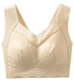LAVIENNE（ラヴィエンヌ）の「楽なママお出かけブラ単品（ノンワイヤーブラ）」｜ハニーベージュ