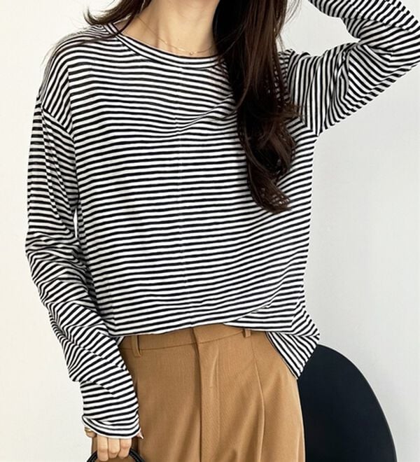 GeeRA（ジーラ）の「着回し自在！スラブシアートップス（カットソー）」｜詳細画像