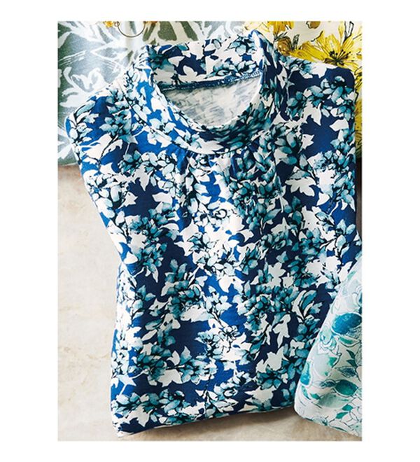 ルフラン（ルフラン）の「綿１００％スラブ素材プルオーバー（カットソー）」｜ブルー系