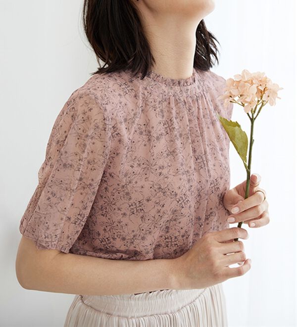 BELLUNA（ベルーナ）の「〈日比谷花壇〉フリル衿シフォンブラウス（ブラウス）」｜詳細画像