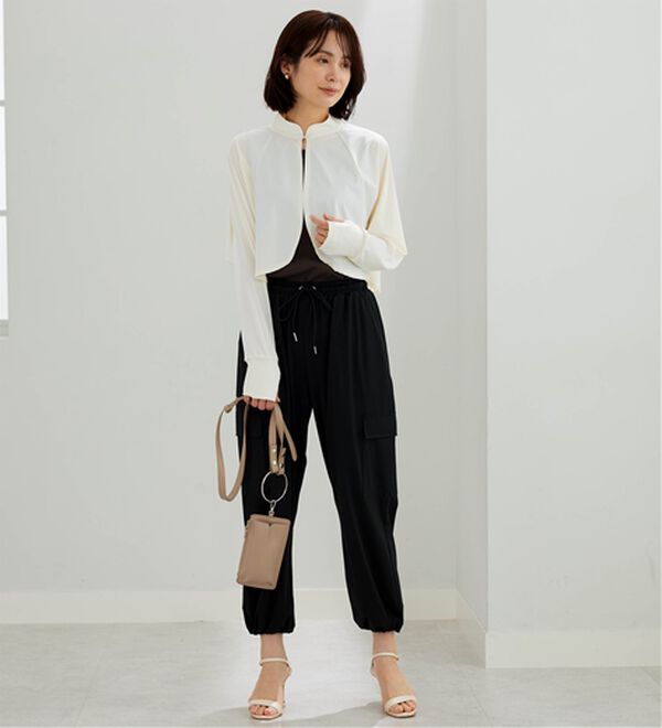 BELLUNA（ベルーナ）の「ヒンヤリ爽快！スタンド衿ボレロ（その他カーディガン）」｜詳細画像