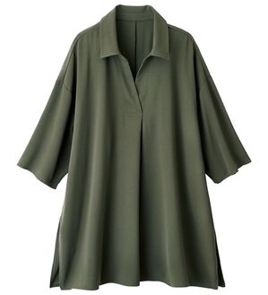 ルフラン（ルフラン）の「軽やか涼しいスキッパーチュニック（チュニック）」｜カーキ