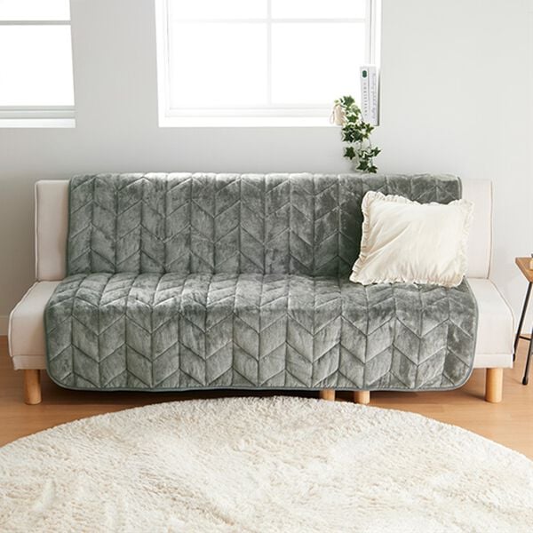 iellio（イエリオ）の「あったかふわふわボリュームソファカバー＜吸湿発熱・フランネル素材＞（ソファーカバー）」｜詳細画像