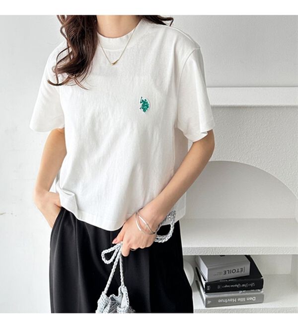 GeeRA（ジーラ）の「【Ｕ．Ｓ．　ＰＯＬＯ　ＡＳＳＮ．】ショート丈Ｔシャツ（Tシャツ）」｜詳細画像