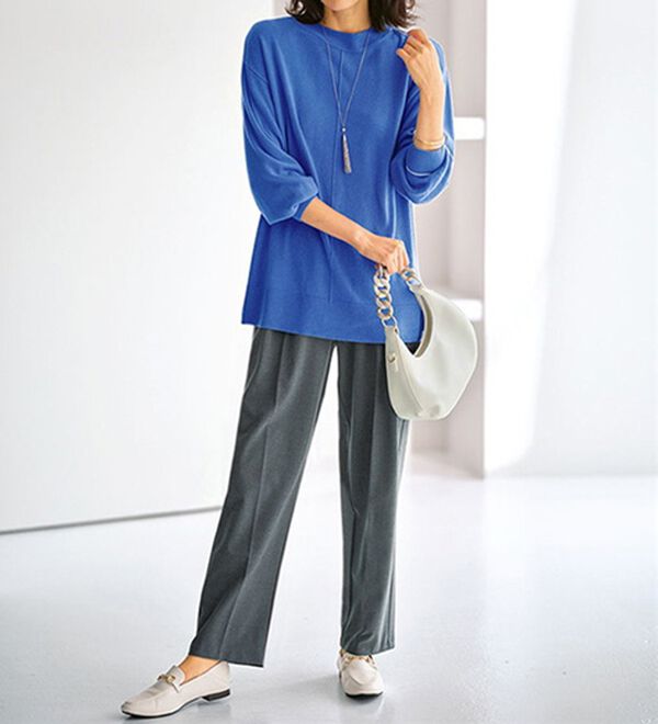 BELLUNA（ベルーナ）の「ふんわり袖カシミヤタッチプルオーバー（ニット・セーター）」｜詳細画像