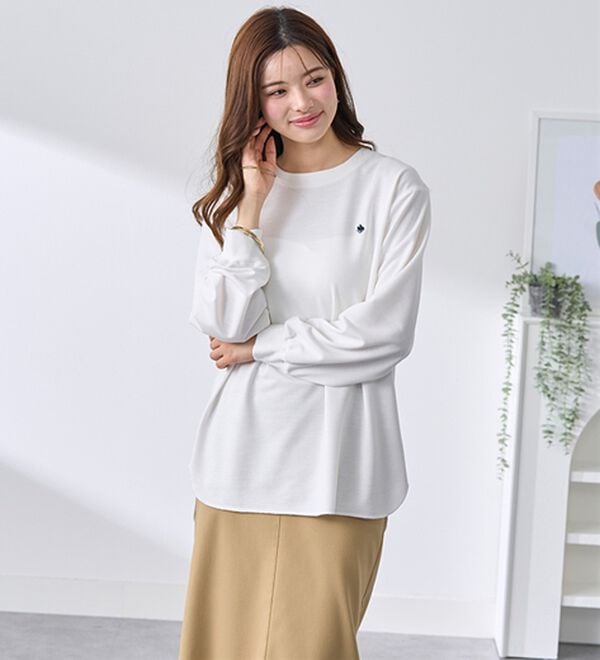 BELLUNA（ベルーナ）の「【ＰＯＬＯ　ＢＣＳ】ミニ裏毛素材デザイントップス（カットソー）」｜詳細画像