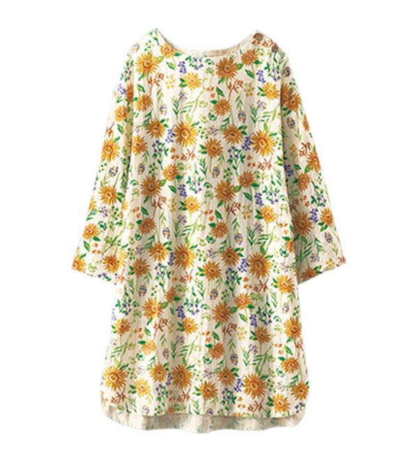 BELLUNA（ベルーナ）の「風が通り抜けるダブルガーゼプリントチュニック（チュニック）」｜詳細画像