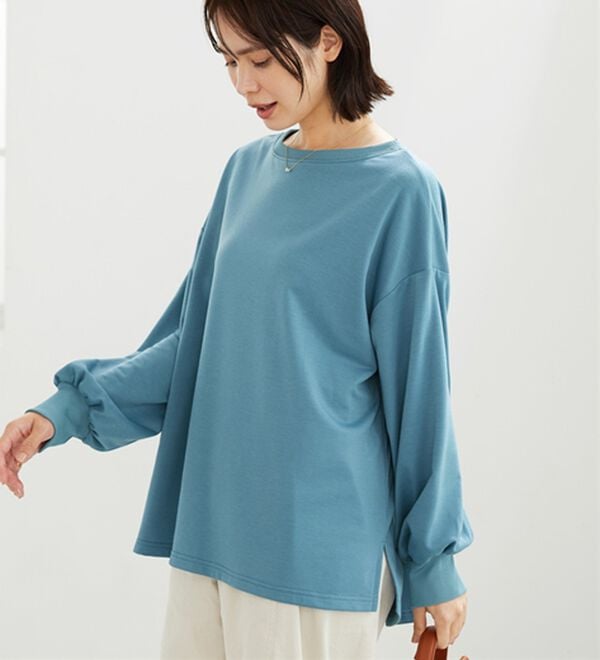 BELLUNA（ベルーナ）の「ロンＴ以上、スウェット未満！ゆったり抜け感プルオーバー（カットソー）」｜詳細画像