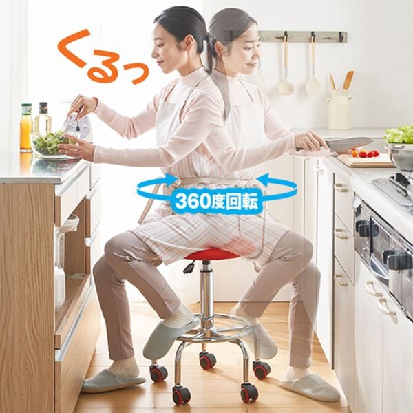 「２ｗａｙらくらく昇降式回転チェア（椅子・チェア・スツール）」｜詳細画像