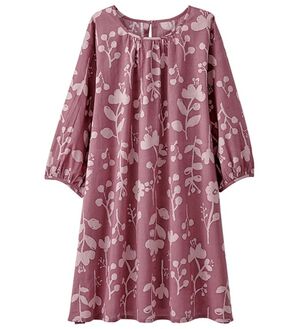 BELLUNA（ベルーナ）の「綿１００％ナチュラルプリントチュニック（チュニック）」｜大花柄(ローズ)