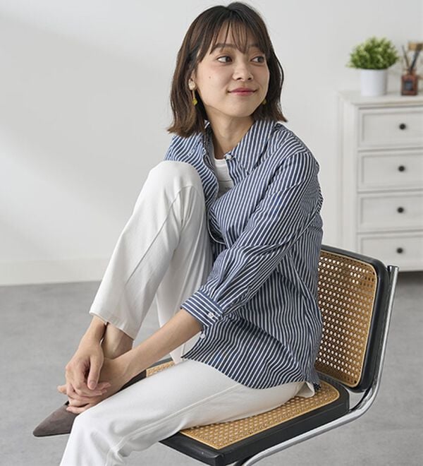 BELLUNA（ベルーナ）の「【選べる裏側】ぐん伸びニットデニムパンツ（フルレングスパンツ）」｜詳細画像