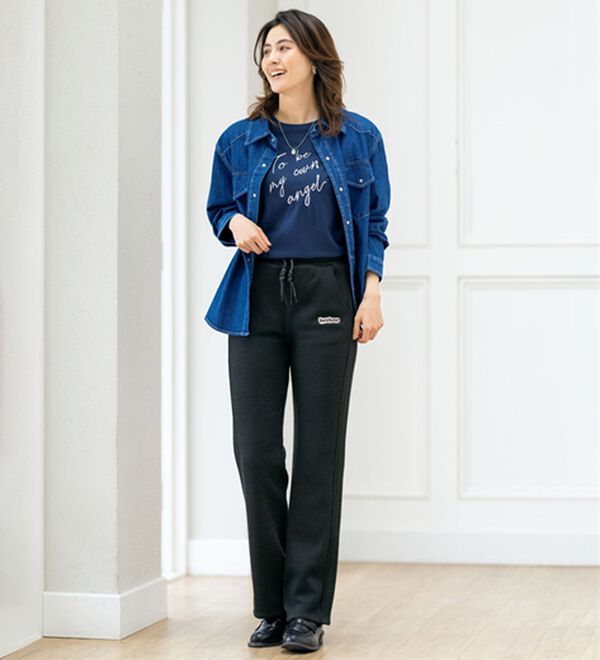 ルフラン（ルフラン）の「【２本組】ハンサム見えのあったかラインパンツ（その他パンツ）」｜詳細画像