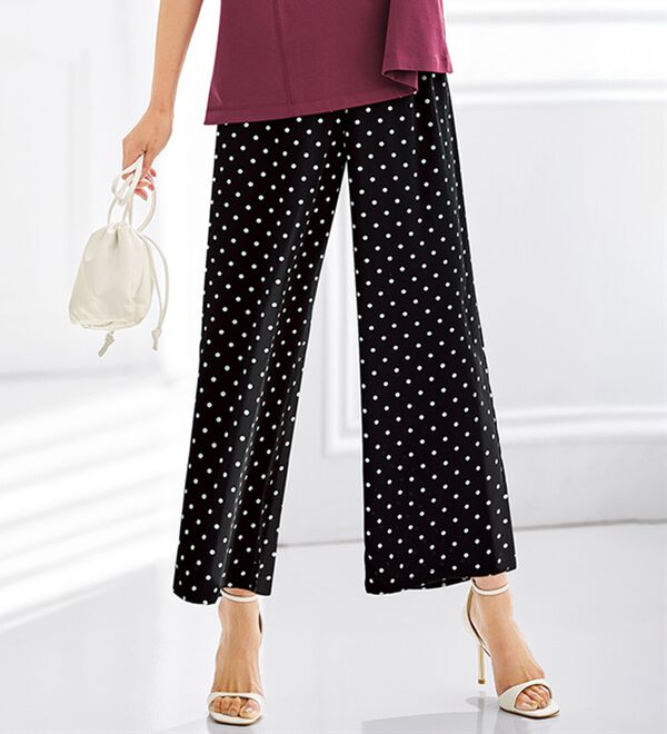 BELLUNA（ベルーナ）の「ヒンヤリ冷感！プリントワイドパンツ（ワイドパンツ・ガウチョ）」｜詳細画像